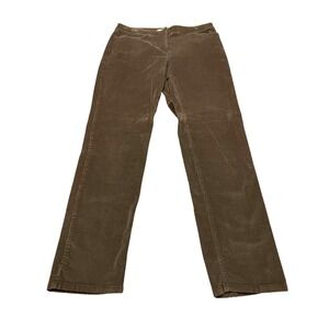 J.‎ Jill Authentic Fit Slim Leg Corduroy Pant Brown Womens Size 6 Casual Preppy
